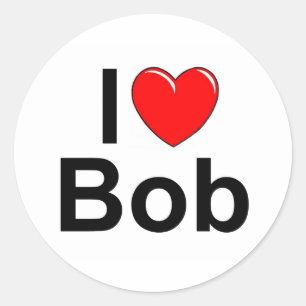 I Love (Heart) Bob Ronde Sticker
