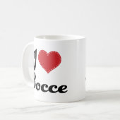 I Love (Heart) Bocce Koffiemok (Voorkant links)