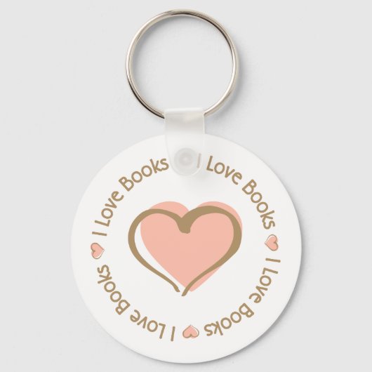 I Love Heart Books Sleutelhanger (Voorkant)