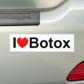 I Love (Heart) Botox Bumpersticker (Op auto)