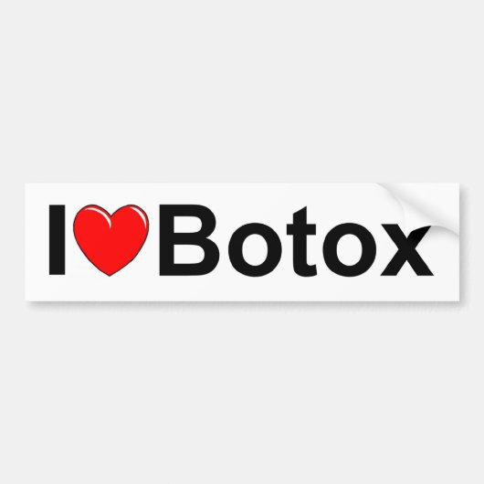 I Love (Heart) Botox Bumpersticker (Voorkant)
