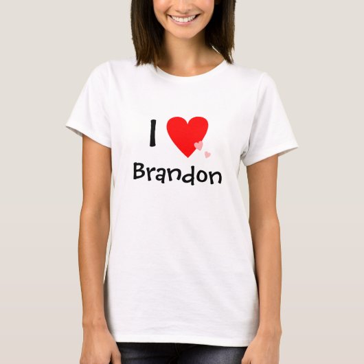I Love (Heart) Brandon T-shirt (Voorkant)