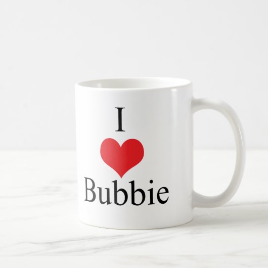 I Love (Heart) Bubbie Koffiemok (Rechts)
