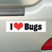 I Love Heart Bugs - Insects Entomologist Bumpersticker (Op auto)