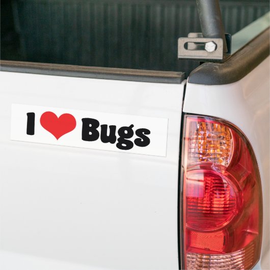 I Love Heart Bugs - Insects Entomologist Bumpersticker (Op Truck)