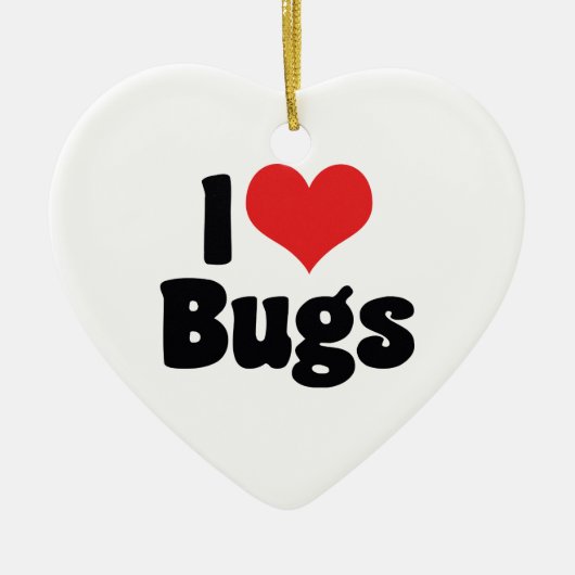 I Love Heart Bugs - Insects Entomologist Keramisch Ornament (Voorkant)