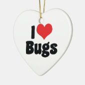 I Love Heart Bugs - Insects Entomologist Keramisch Ornament (Links)