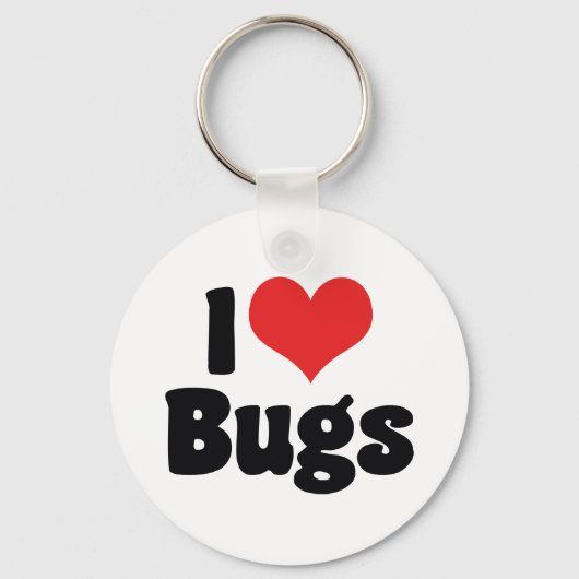 I Love Heart Bugs - Insects Entomologist Sleutelhanger (Voorkant)