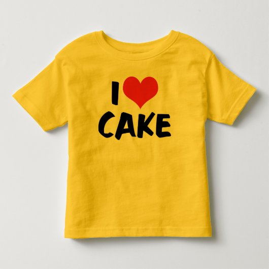 I Love Heart Cake - Cake Cookie Donut Lover Kinder Shirts (Voorkant)