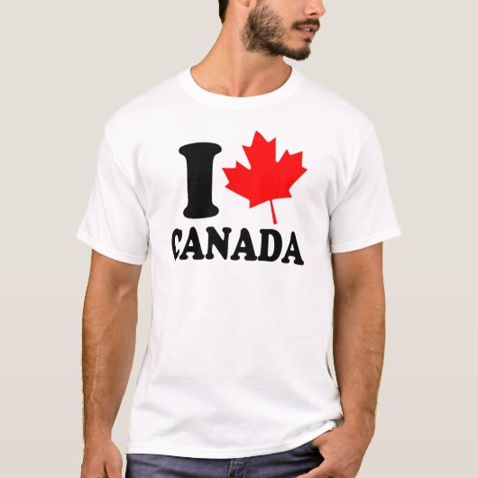 I Love Heart Canada T-shirt (Voorkant)