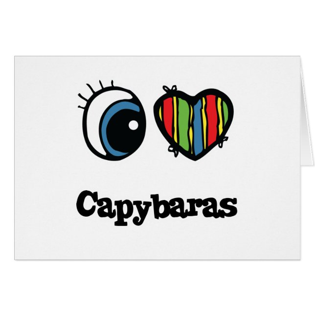 I Love (Heart) Capybaras (Voorkant Horizontaal)