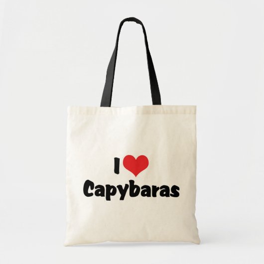I Love Heart Capybaras Tote Bag (Voorkant)