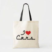 I Love Heart Cars - Classic Car Lover Tote Bag (Voorkant)