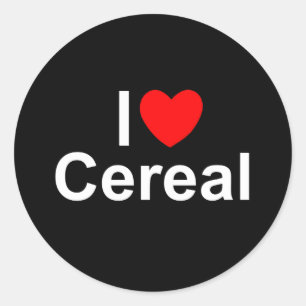 I Love (Heart) Cereal Ronde Sticker