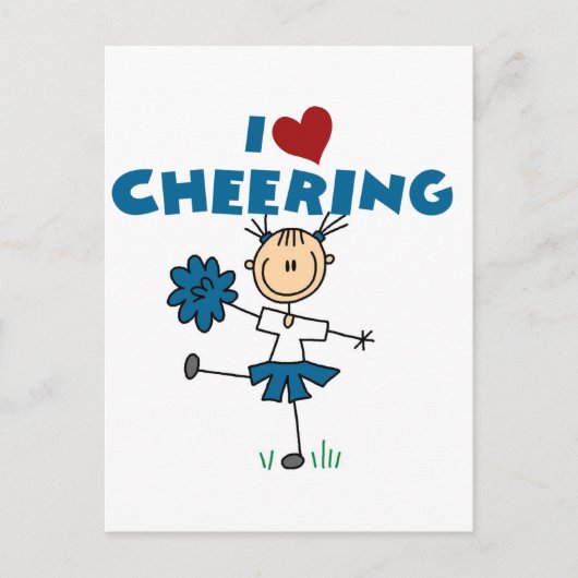 I Love (Heart) Cheering Briefkaart (Voorkant)