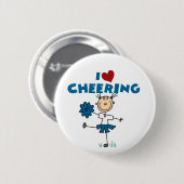 I Love (Heart) Cheering Ronde Button 5,7 Cm (Voorkant /achterkant)