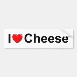 I Love (Heart) Cheese Bumpersticker