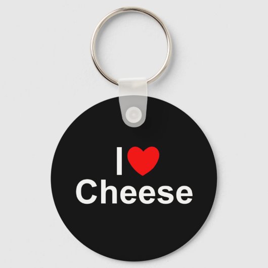 I Love (Heart) Cheese Sleutelhanger (Voorkant)