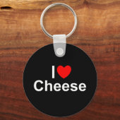 I Love (Heart) Cheese Sleutelhanger (Voorkant)