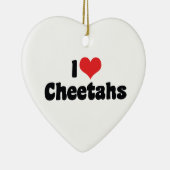 I Love Heart Cheetahs Keramisch Ornament (Rechts)