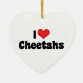 I Love Heart Cheetahs Keramisch Ornament (Voorkant)