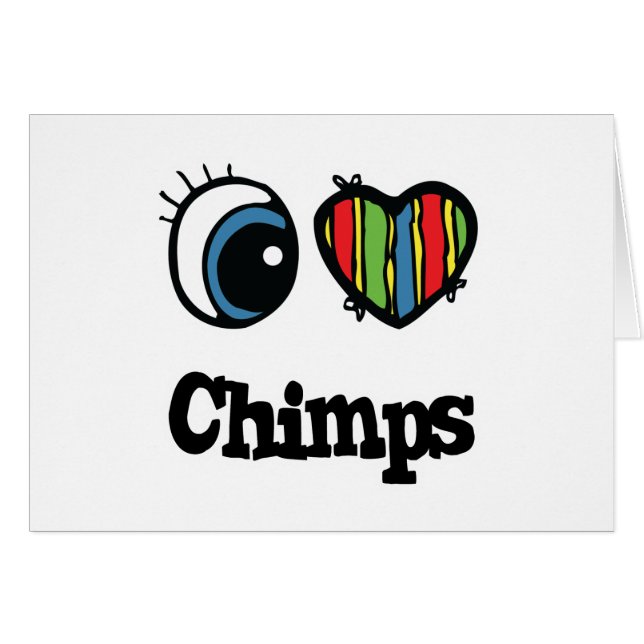 I Love (Heart) Chimps (Voorkant Horizontaal)