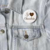 I Love Heart Chocolate Gift Ronde Button 5,7 Cm (In situ)