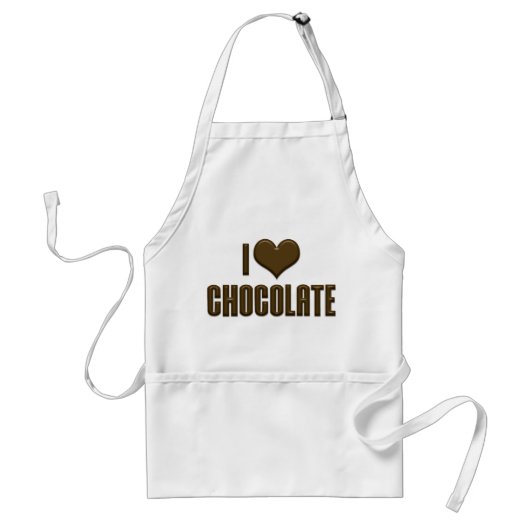 I Love Heart Chocolate - Snoep Lover Standaard Schort (Voorkant)