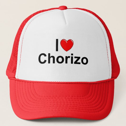 I Love (Heart) Chorizo Trucker Pet (Voorkant)