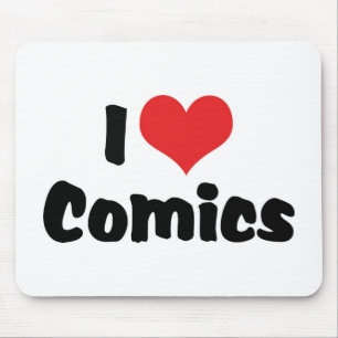 I Love Heart Comics - Stripboekliefhebber Muismat