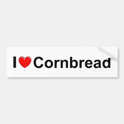 I Love (Heart) CornBrood Bumpersticker (Voorkant)
