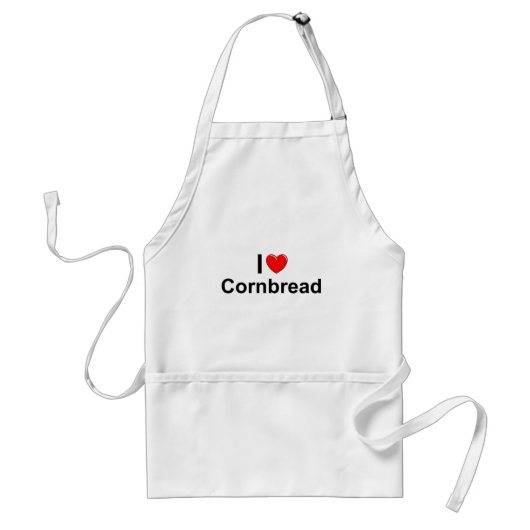 I Love (Heart) CornBrood Standaard Schort (Voorkant)
