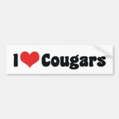 I Love Heart Cougars Bumpersticker (Voorkant)
