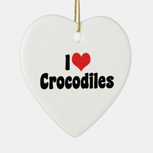 I Love Heart Crocodiles - Crocodile Lover Keramisch Ornament (Rechts)