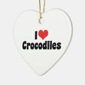 I Love Heart Crocodiles - Crocodile Lover Keramisch Ornament (Links)