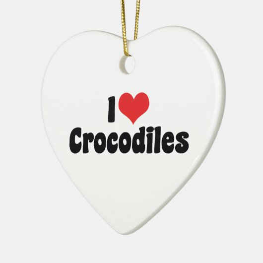 I Love Heart Crocodiles - Crocodile Lover Keramisch Ornament (Links)