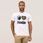 I Love (Heart) Crocodiles T-shirt (Voorkant volledig)