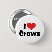 I Love Heart Crows Ronde Button 5,7 Cm (Voorkant /achterkant)