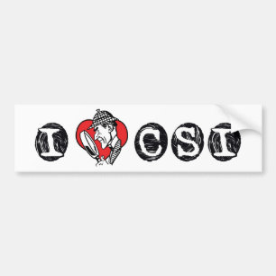 I Love Heart CSI - Crime Scene Investigation Bumpersticker