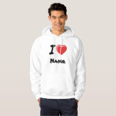 I Love Heart Custom Name Hoodie (Voorkant volledig)