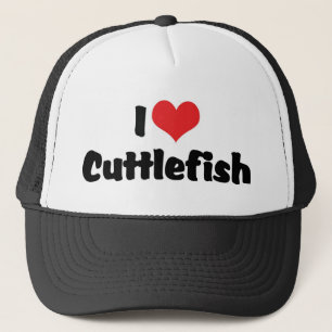 I Love Heart Cuttlefish Trucker Pet