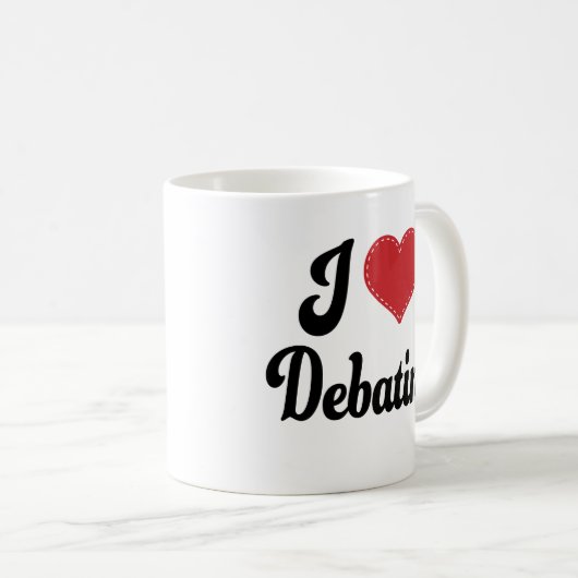 I Love (Heart) Debating Koffiemok (Voorkant rechts)