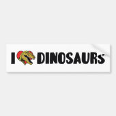 I Love Heart Dinosaurs - Dinosaur Fossil Hunter Bumpersticker (Voorkant)