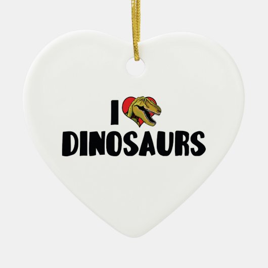 I Love Heart Dinosaurs - Dinosaur Fossil Hunter Keramisch Ornament (Voorkant)