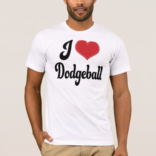 I Love (Heart) Dodgeball T-shirt (Voorkant)