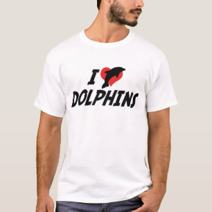 I Love Heart Dolphins - Dolfinliefhebber T-shirt