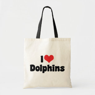 I Love Heart Dolphins - Dolphin Lover Tote Bag