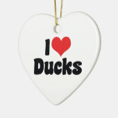 I Love Heart Ducks Keramisch Ornament (Links)