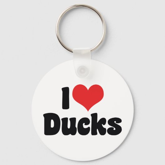 I Love Heart Ducks Sleutelhanger (Voorkant)