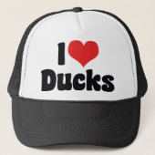 I Love Heart Ducks Trucker Pet (Voorkant)